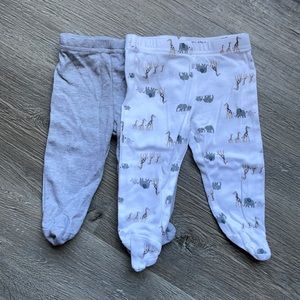 Set Of 2 Footed Pants
